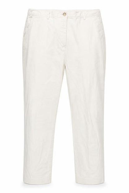 Mens UK Size 18 Lands' End Regular Fit Casual Ivory Trousers