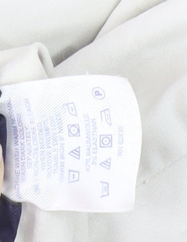 Lands' End Men's Ivory Straight Trousers Size 18