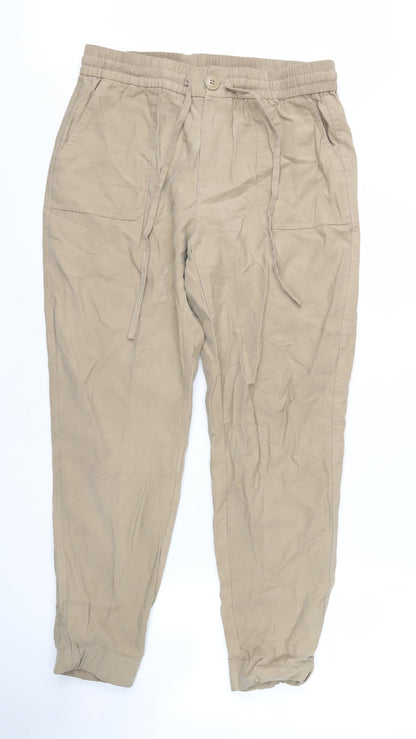 Tahari Women's Beige Jogger Trousers M