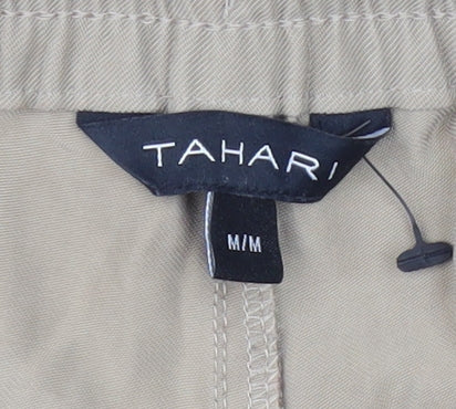Tahari Women's Beige Jogger Trousers M