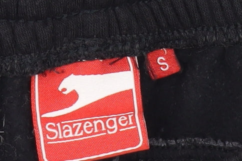 Slazenger Men's Black Trousers, Size S, Elastic Waist