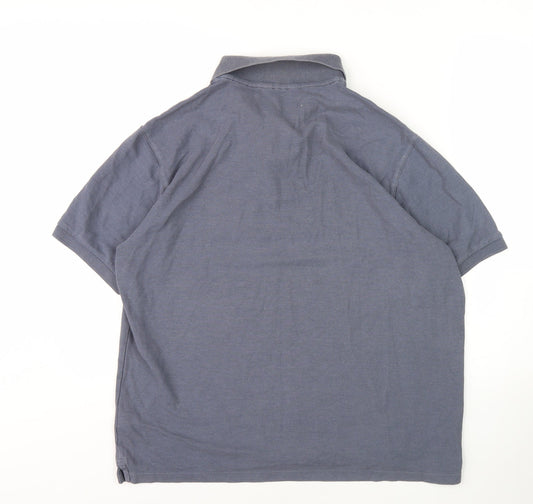 Marks and Spencer Men's Blue Polo Shirt L Short Sleeve