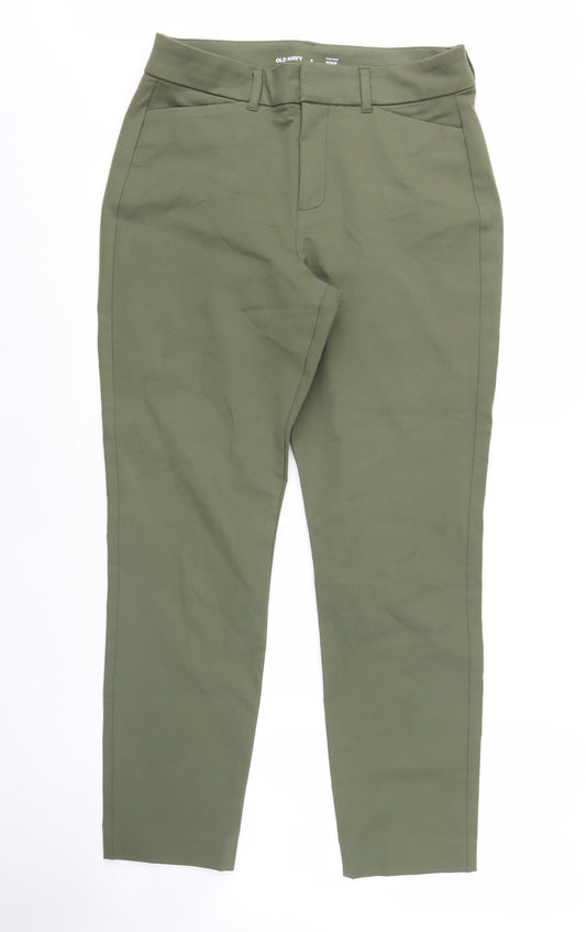 Old Navy Green Women's High-Rise Slim Trousers Size 8