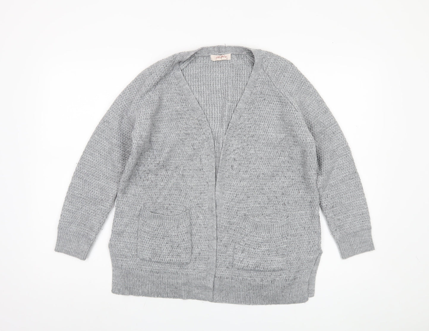 Womens UK Size 10 Fat Face Grey Cardigan Jumper