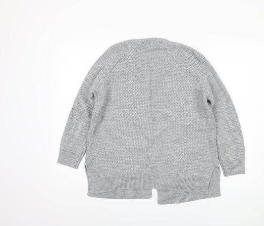 Womens UK Size 10 Fat Face Grey Cardigan Jumper