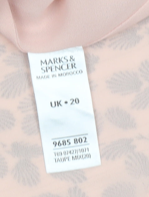 Womens UK Size 20 Marks and Spencer Multicoloured Wrap Blouse