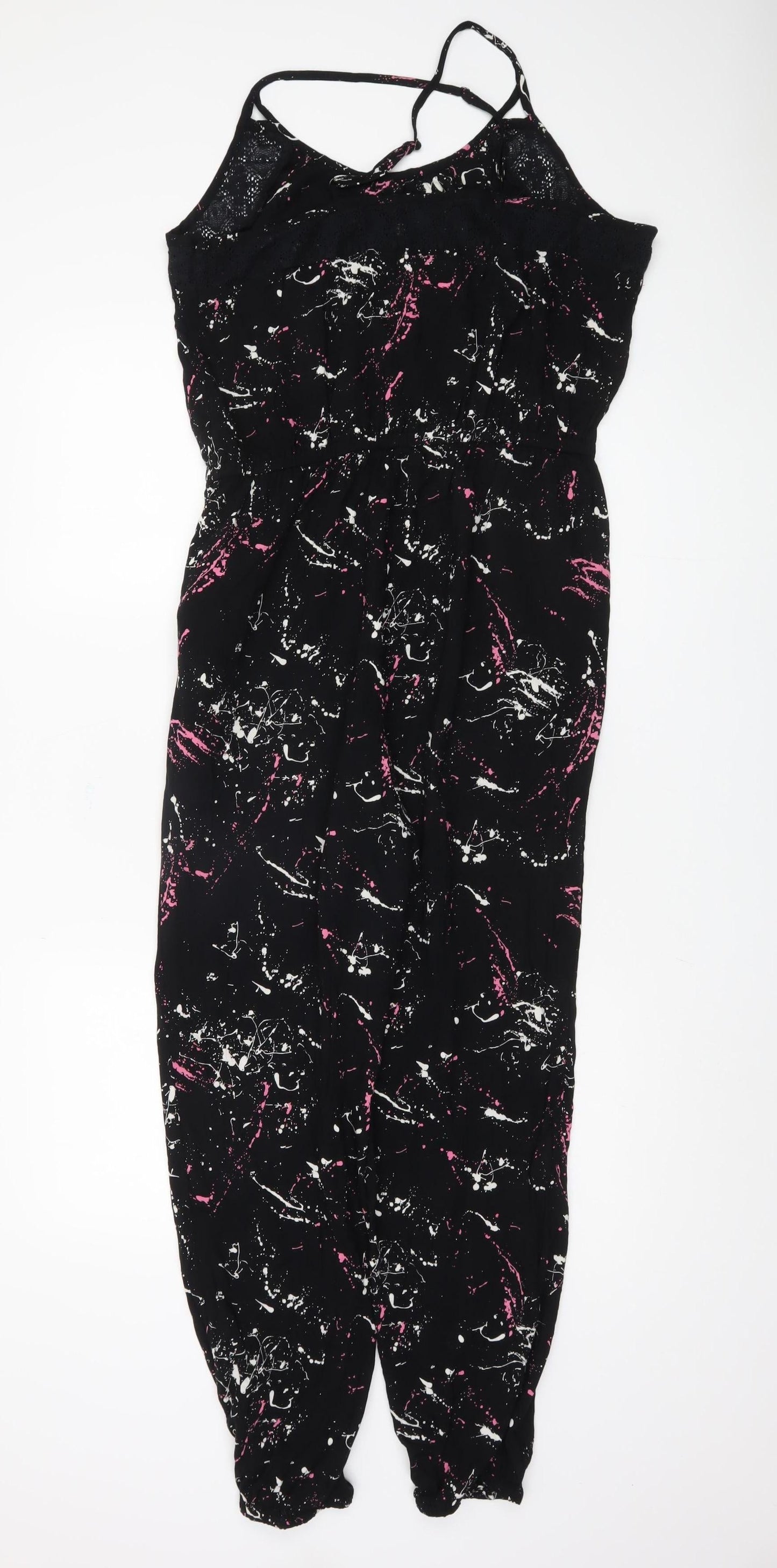 Superdry Women's Black Sleeveless Jumpsuit L