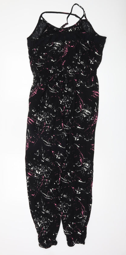 Superdry Women's Black Sleeveless Jumpsuit L