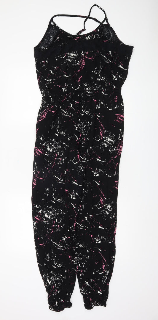 Superdry Women's Black Sleeveless Jumpsuit L