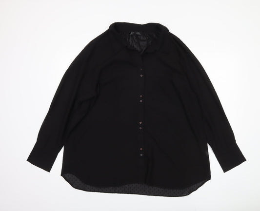 Womens UK Size XL Zara Black  Button-Up