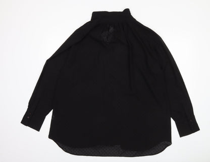 Womens UK Size XL Zara Black  Button-Up