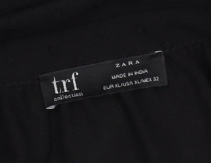 Womens UK Size XL Zara Black  Button-Up