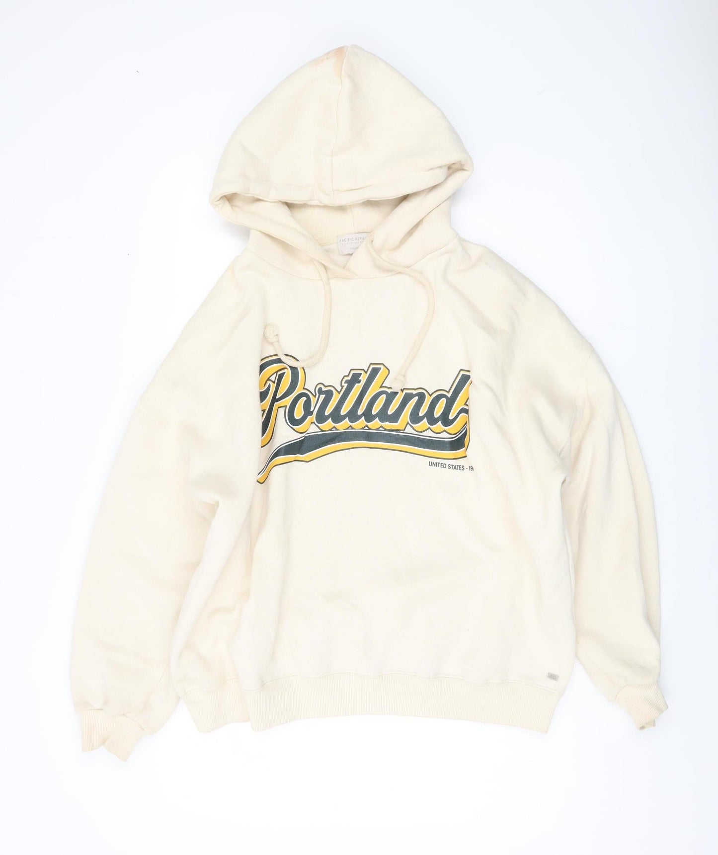 Teens UK Size 12 Pull&Bear Beige Pullover Hoodie