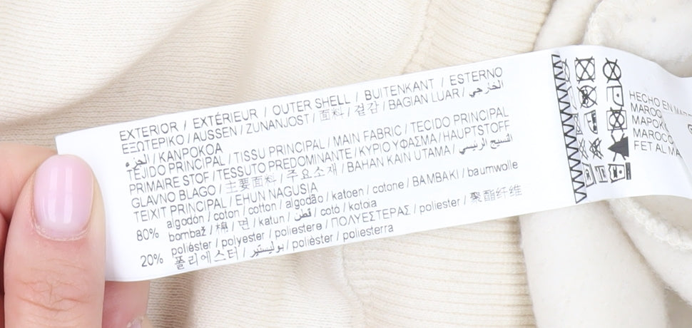 Teens UK Size 12 Pull&Bear Beige Pullover Hoodie