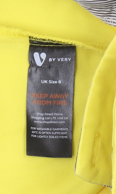 Womens UK Size 8 Very  Casual Yellow Trousers
