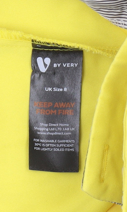 Womens UK Size 8 Very  Casual Yellow Trousers