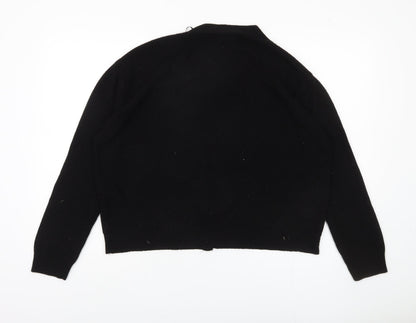 Womens UK Size 8 Stradivarius Black Cardigan Jumper