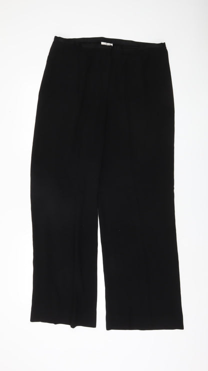 CC Women's Black Wide-Leg Trousers Size 14