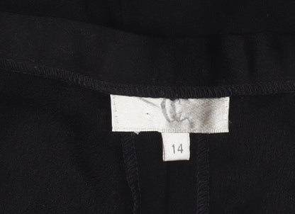 CC Women's Black Wide-Leg Trousers Size 14