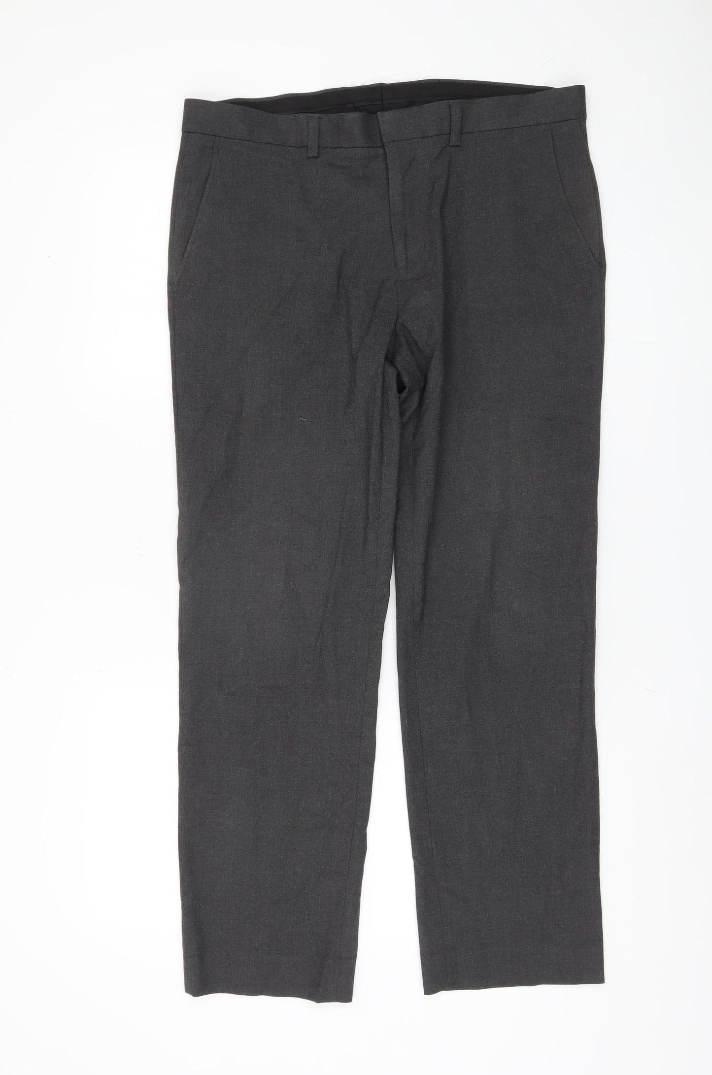 Burton Menswear Grey Dress Pants, Size 34, Tailored Fit