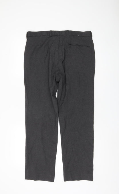 Burton Menswear Grey Dress Pants, Size 34, Tailored Fit