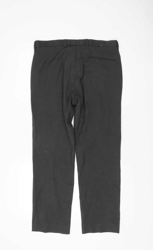 Burton Menswear Grey Dress Pants, Size 34, Tailored Fit