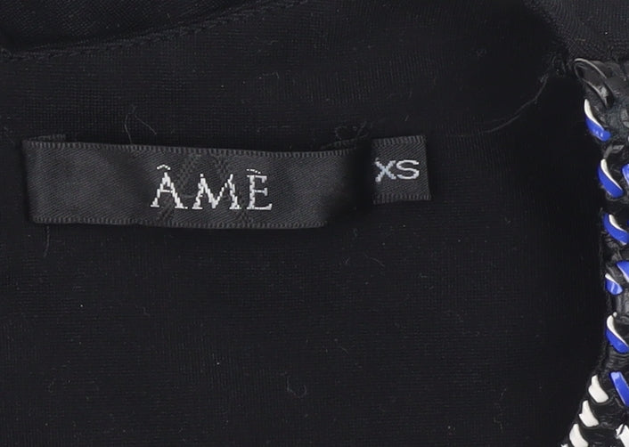 ÂME Women's Black XS Bodycon Mini Dress