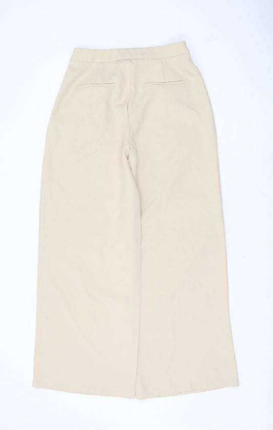 In The Style Women's Beige Wide-Leg Trousers Size 10