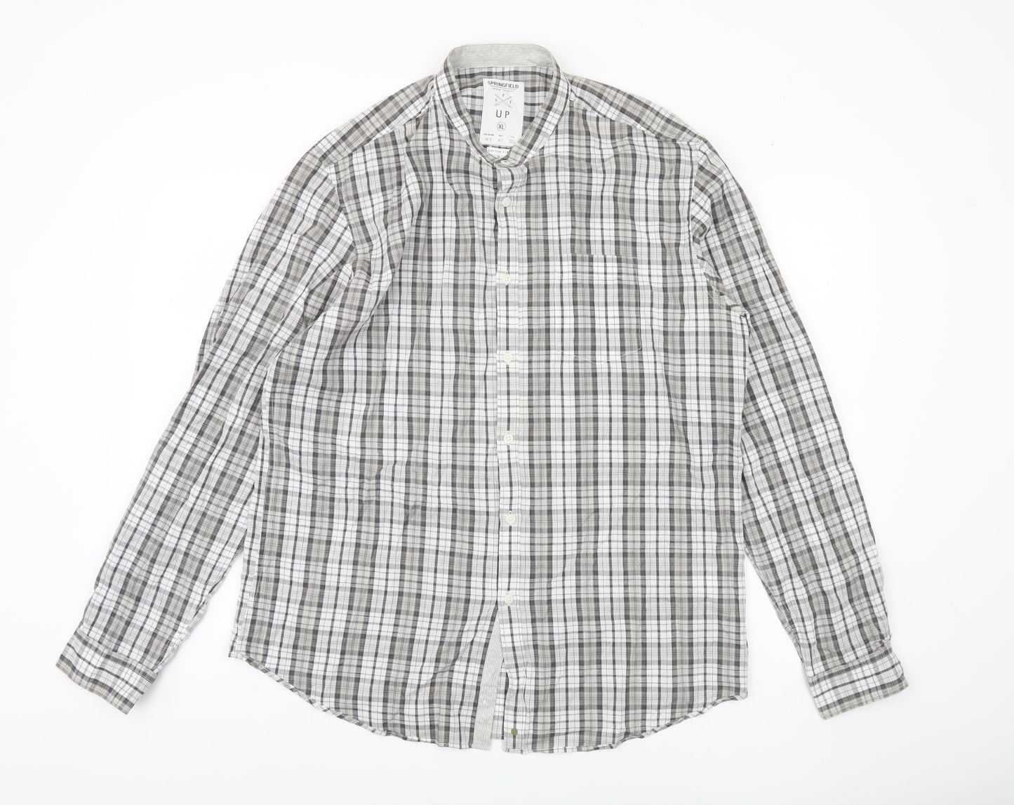 Springfield Men's Multicoloured XL Plaid Button-Up Shirt
