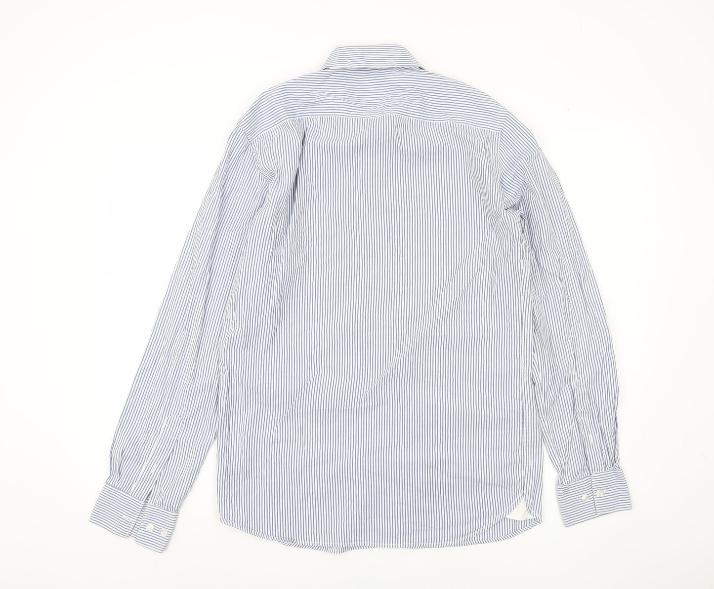 French Connection Men's Blue Striped Shirt - S