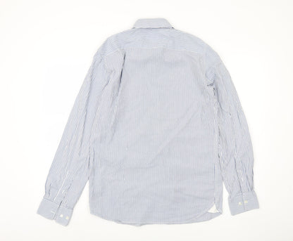 French Connection Men's Blue Striped Shirt - S