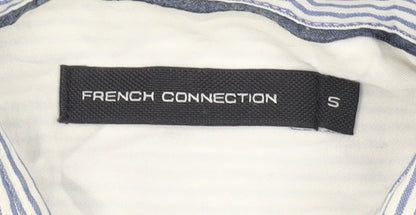 French Connection Men's Blue Striped Shirt - S