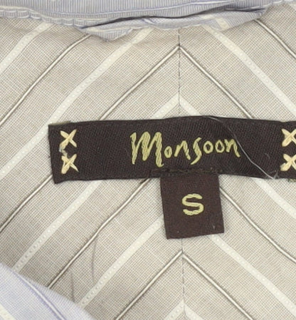 Monsoon Men's Blue Striped Long Sleeve Shirt - S