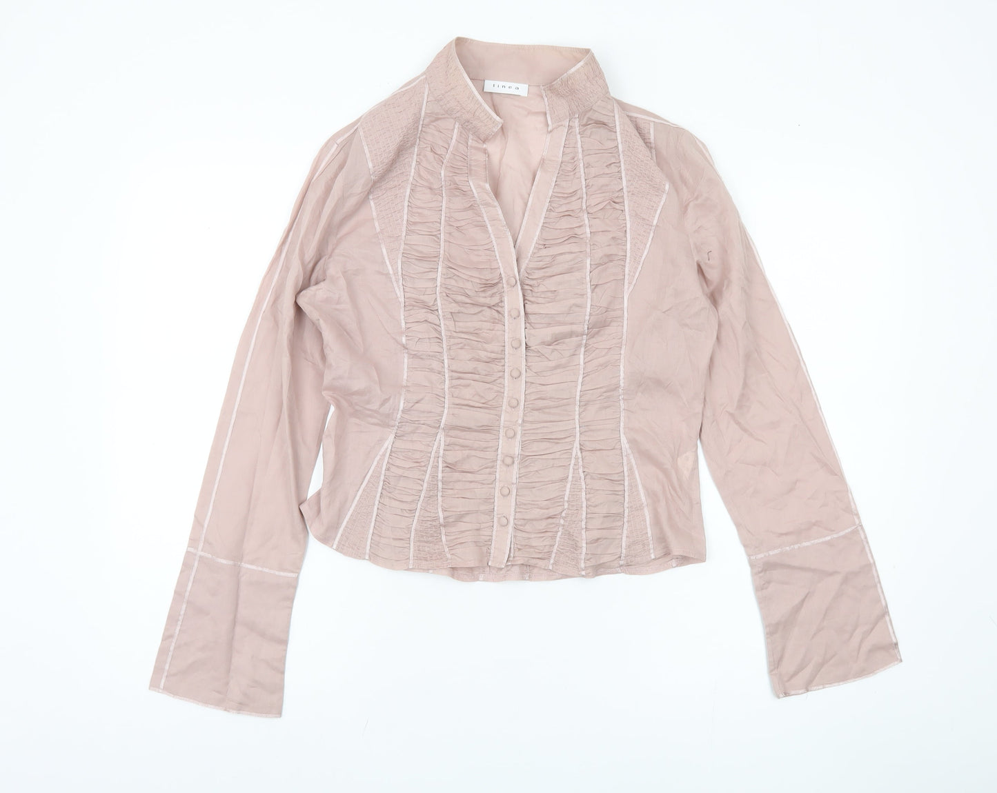Womens UK Size 12 Linea Beige  Blouse