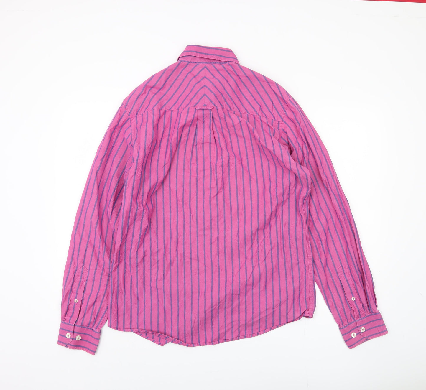 John Lewis Men's Pink Striped Shirt, Medium, Long Sleeve