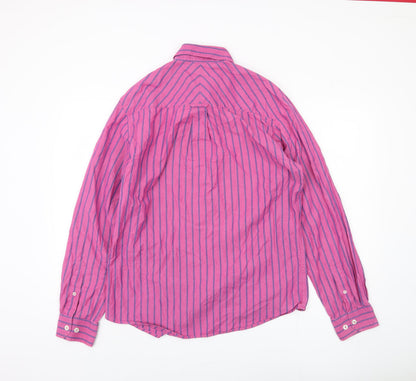John Lewis Men's Pink Striped Shirt, Medium, Long Sleeve