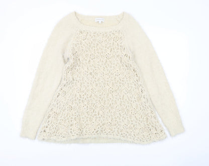 Womens UK Size S Apricot Beige Pullover Jumper