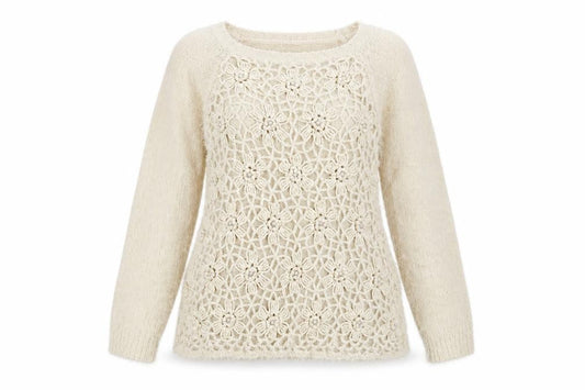 Womens UK Size S Apricot Beige Pullover Jumper