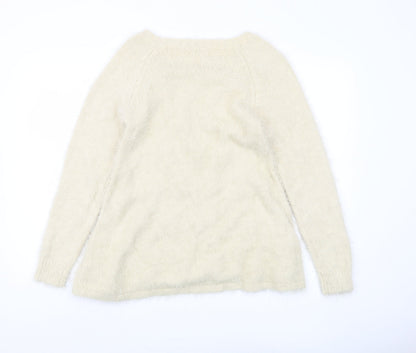 Womens UK Size S Apricot Beige Pullover Jumper