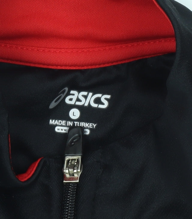 Asics Men's Black Jacket L Stand-Up Collar Casual