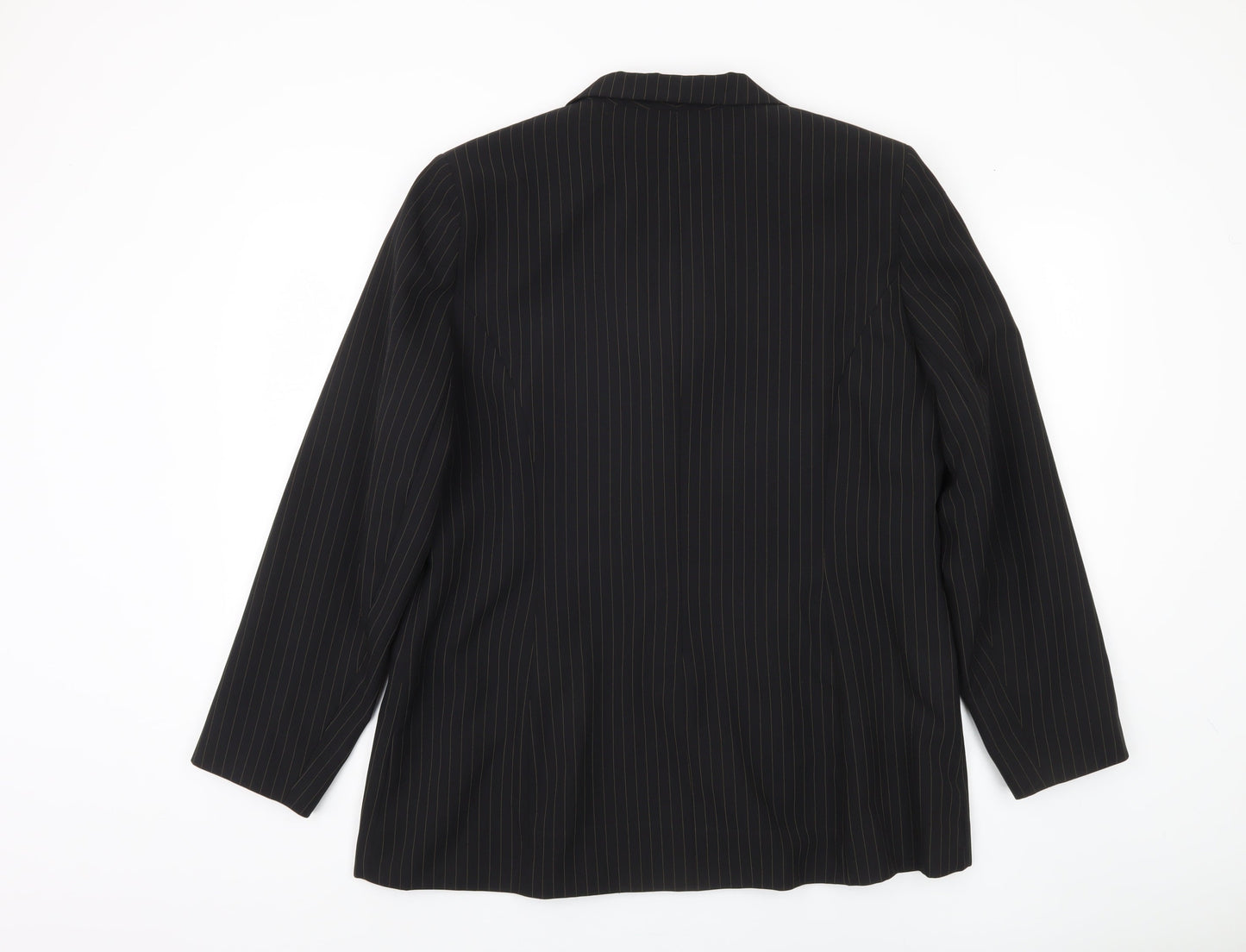 Zara Black Pinstripe Suit Jacket, Women's Size 18