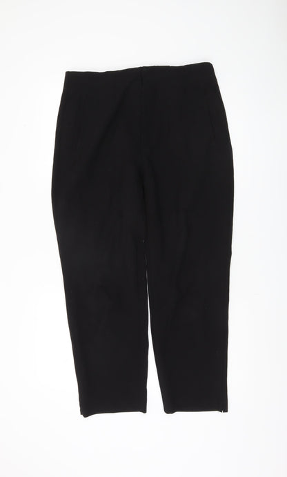 Womens UK Size 14 Stradivarius Regular Fit  Black Trousers