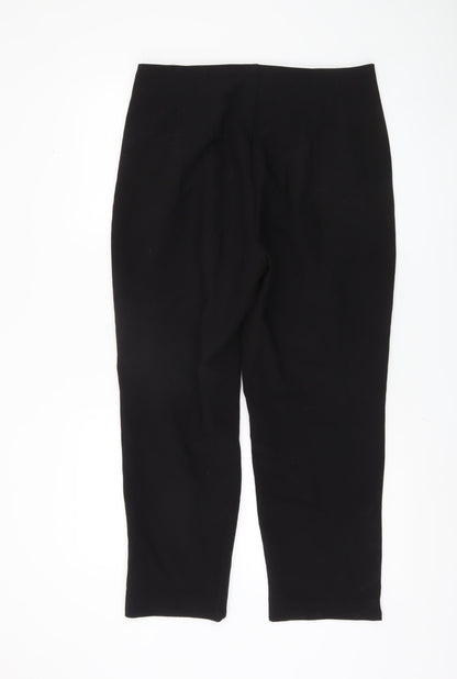 Womens UK Size 14 Stradivarius Regular Fit  Black Trousers