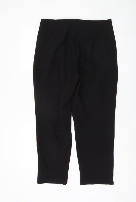 Stradivarius Black Straight Trousers for Women Size 14