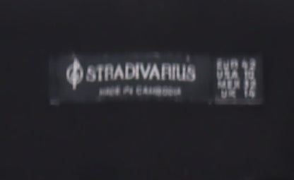 Womens UK Size 14 Stradivarius Regular Fit  Black Trousers