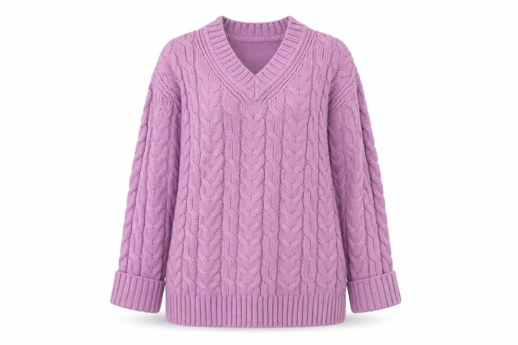 Womens UK Size L Marks and Spencer Purple Pullover Jumper