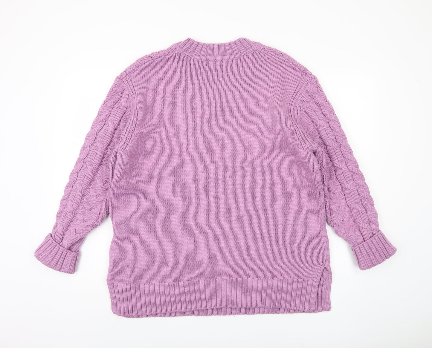 Womens UK Size L Marks and Spencer Purple Pullover Jumper