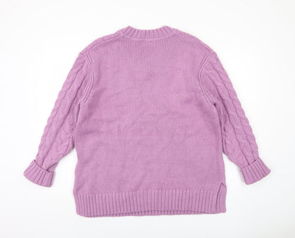Womens UK Size L Marks and Spencer Purple Pullover Jumper