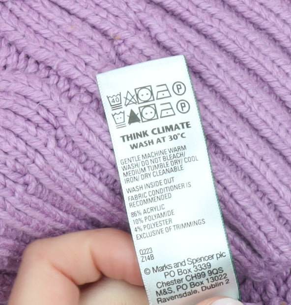 Womens UK Size L Marks and Spencer Purple Pullover Jumper