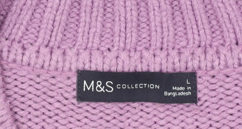 Womens UK Size L Marks and Spencer Purple Pullover Jumper
